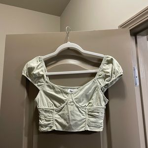 Princess Polly - Sage Green Karla Crop Top